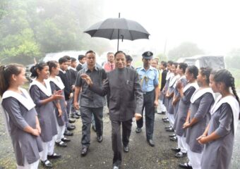 Inauguration of Asorphi Academy by H’ble Governor of Meghalaya (PIC- Governor with Umbrella)